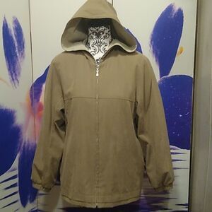 Mulberry Street Med Tan/Cream Jacket. Fully Lined.